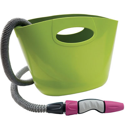 TUBO IRRIGAZIONE ESTENSIBILE AQUAPOP KIT BORSA GF LIME MT 5/15 +RACCORDI+LANCIA