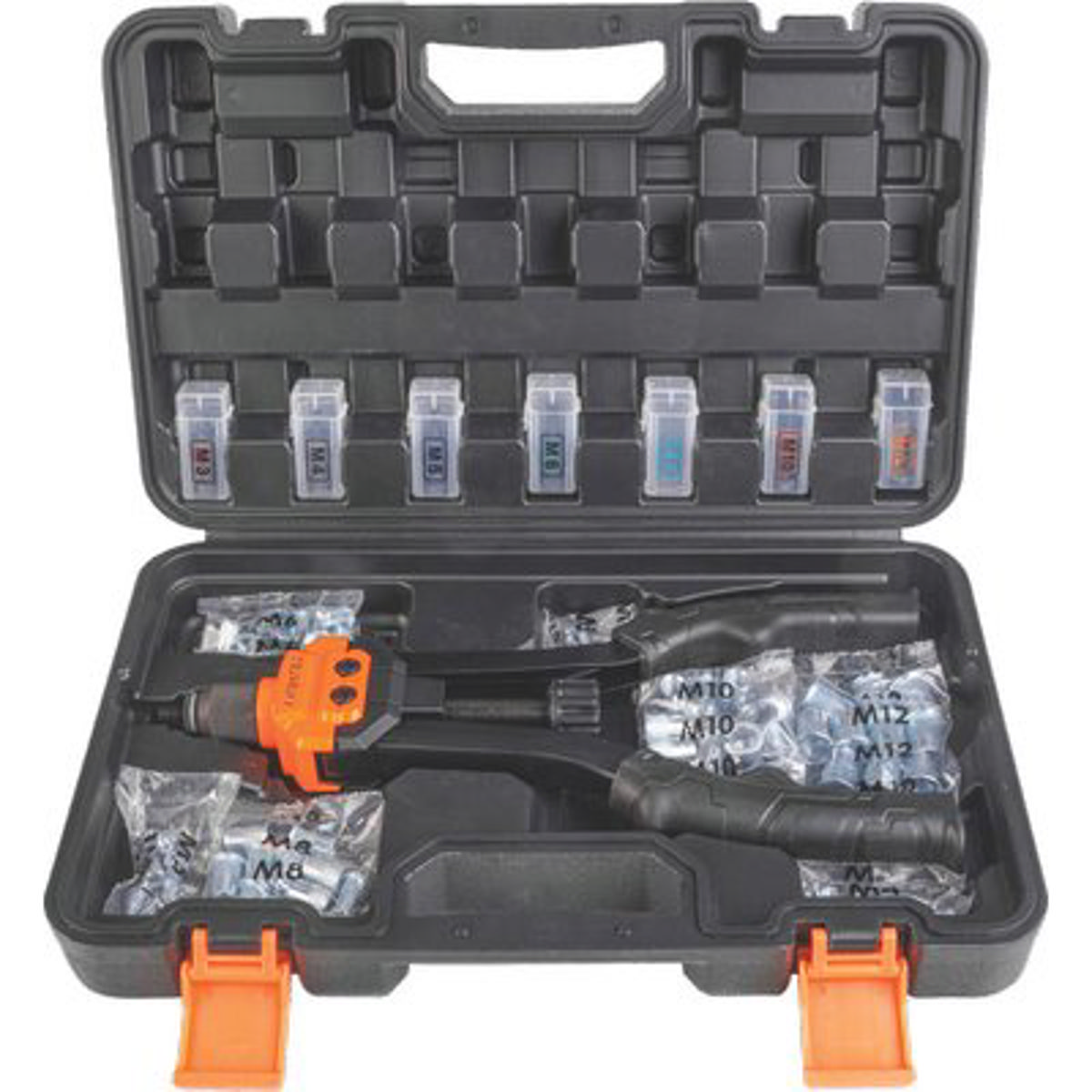 RIVETTATRICE MANUALE IN VALIGETTA 215710 WOKIN ACCIAIO TESTA INTERCAMBIABILE M3-M12 CF= PZ 87