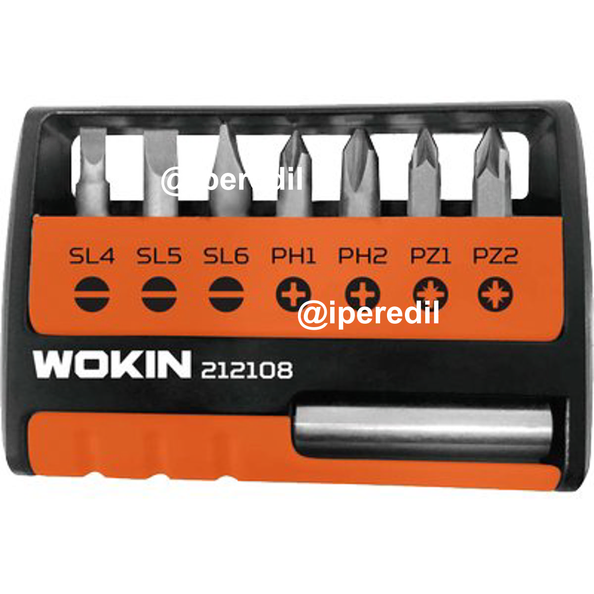INSERTI + PORTAINSERTO X AVVITATORE 212108 WOKIN TA4-6 PH 1/2 PZ 1/2XMM 25 CF=PZ 8
