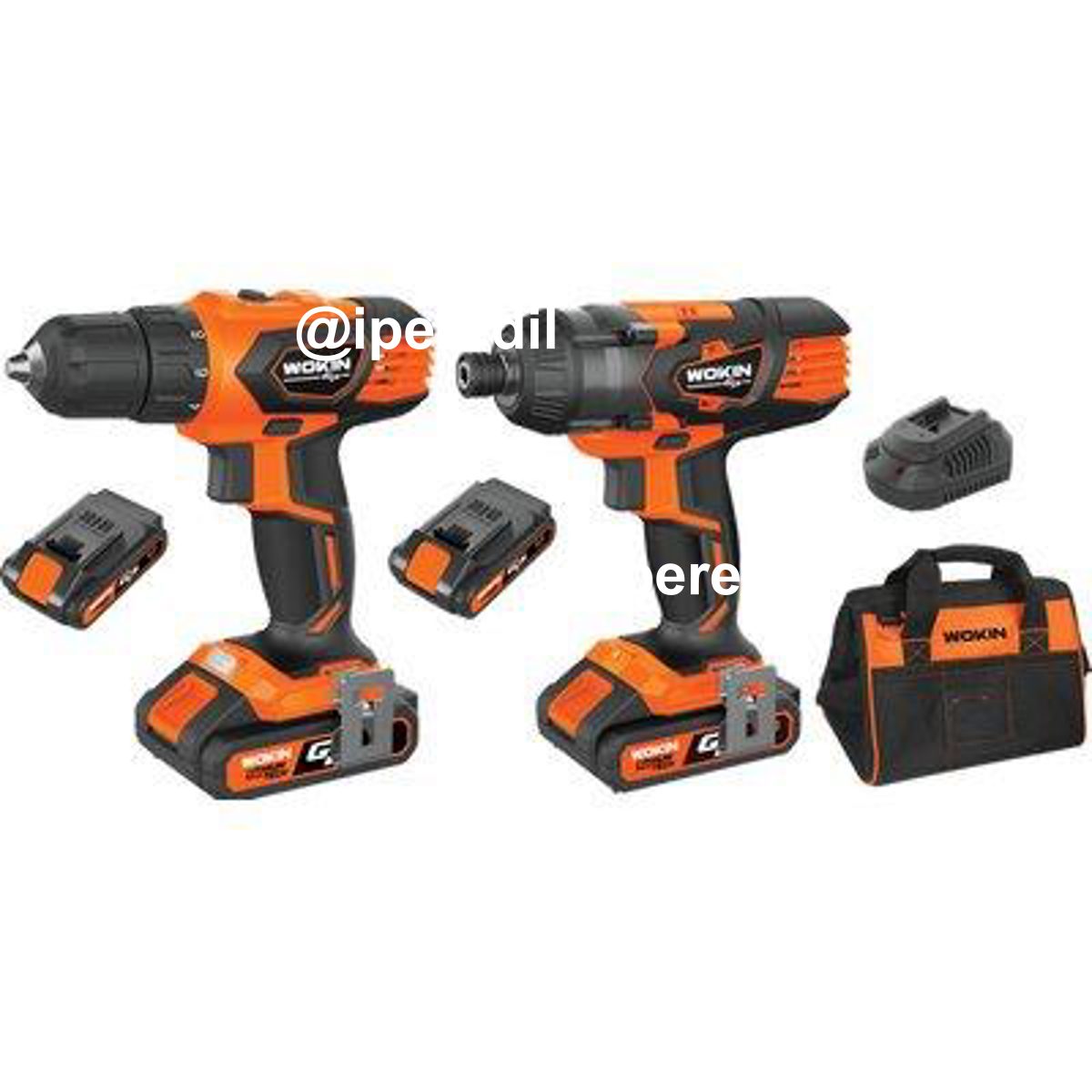 TRAPANO + AVVIT IMPULSI BATT GP20V 628002 WOKIN VOLT 20X2 AH 2,0 1/4" + BORSA - 07006322