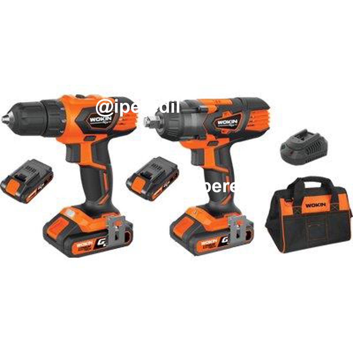 TRAPANO + AVVIT IMPULSI BATT GP20V 628102 WOKIN VOLT 20X2 AH 2,0 1/2" + BORSA - 07006323