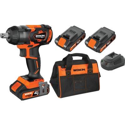AVVITATORE IMPULSI BATTERIA GP20V 620335 WOKIN VOLT 20X2 AH 2,0 BRUSHLESS + BORSA