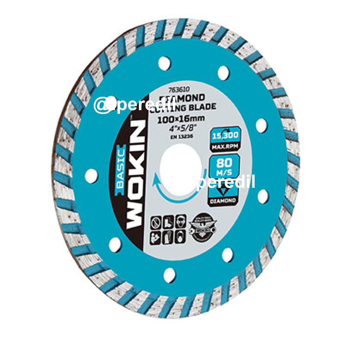 DISCO DIAMANTATO CORONA ZIGRINATA 763 WOKIN MM 230X22,2 H.MM 2,6 763623 - 07006777