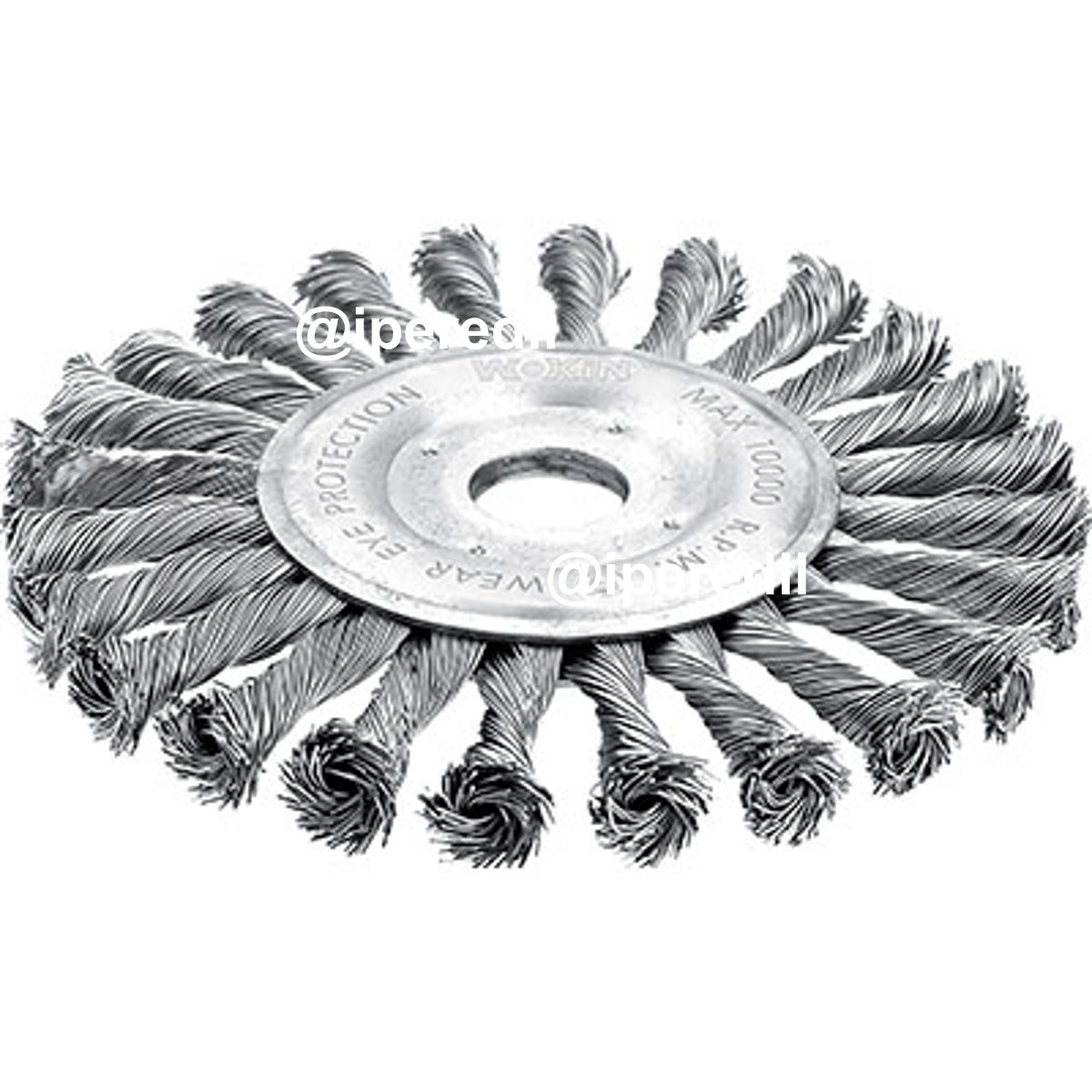 SPAZZOLA ACCIAIO RITORTO + FORO 7706 WOKIN MM 150 F.MM 22,2 770606 - 07006856