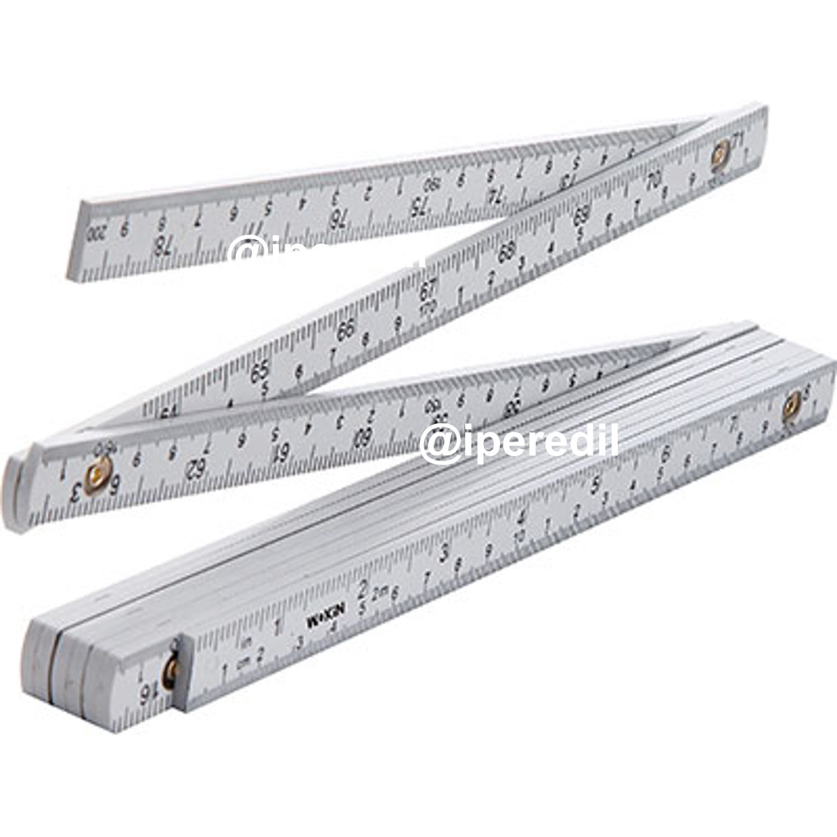 DOPPIOMETRO ABS 501202 WOKIN BIANCO DECIMETRI NERI MT 2