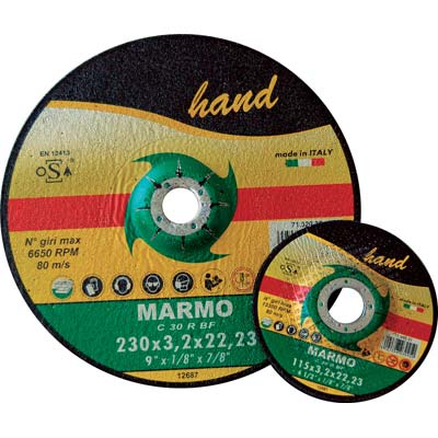 DISCO ABRASIVO TAGLIO MARMO HAND MM 115X22,2 H.MM 3,2 - 07132031