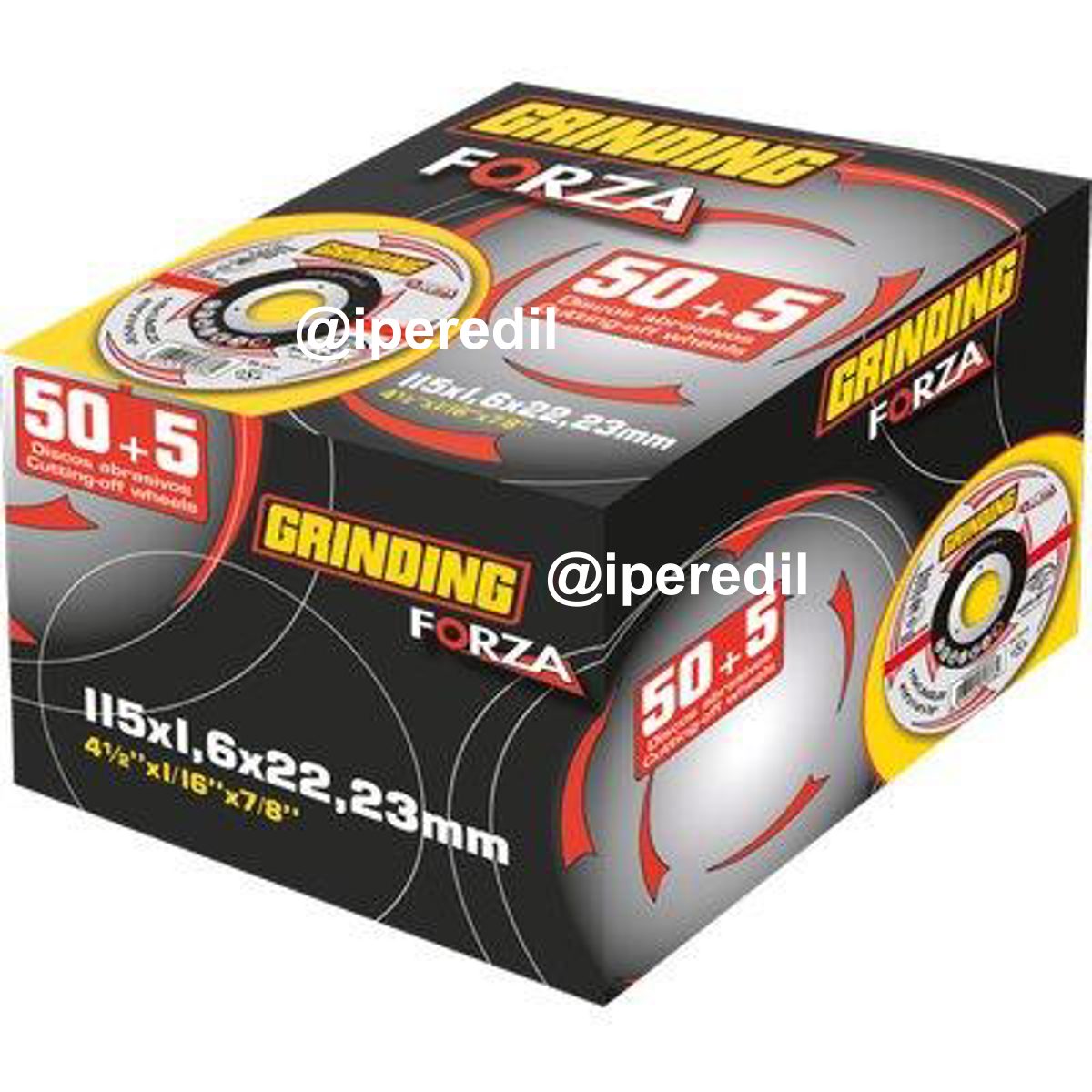 DISCO ABRASIVO TAGLIO FERRO BOX FORZA GRINDING MM 115X22,2 H.MM 1,6 CF=PZ 50+5 - 07132517