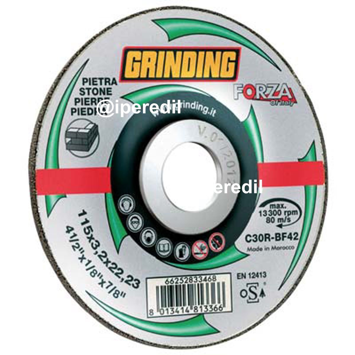 DISCO ABRASIVO TAGLIO MARMO FORZA GRINDING MM 230X22,2,2 H.MM 3,2 - 07132718