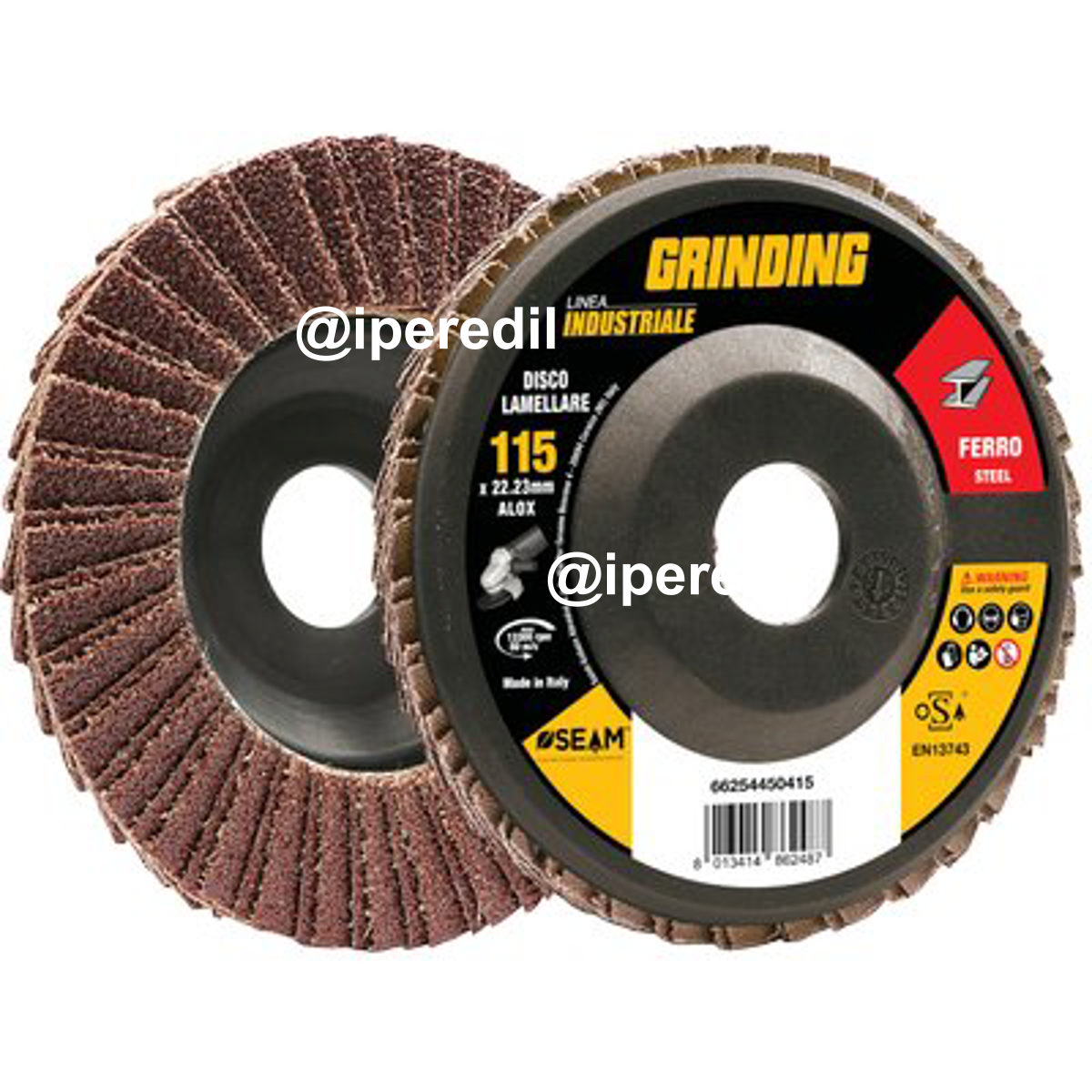 DISCO LAMELLE RADIALI CORINDON INDUSTRIAL GRINDING MM 115X22,2 GRANA 120 - 07132844