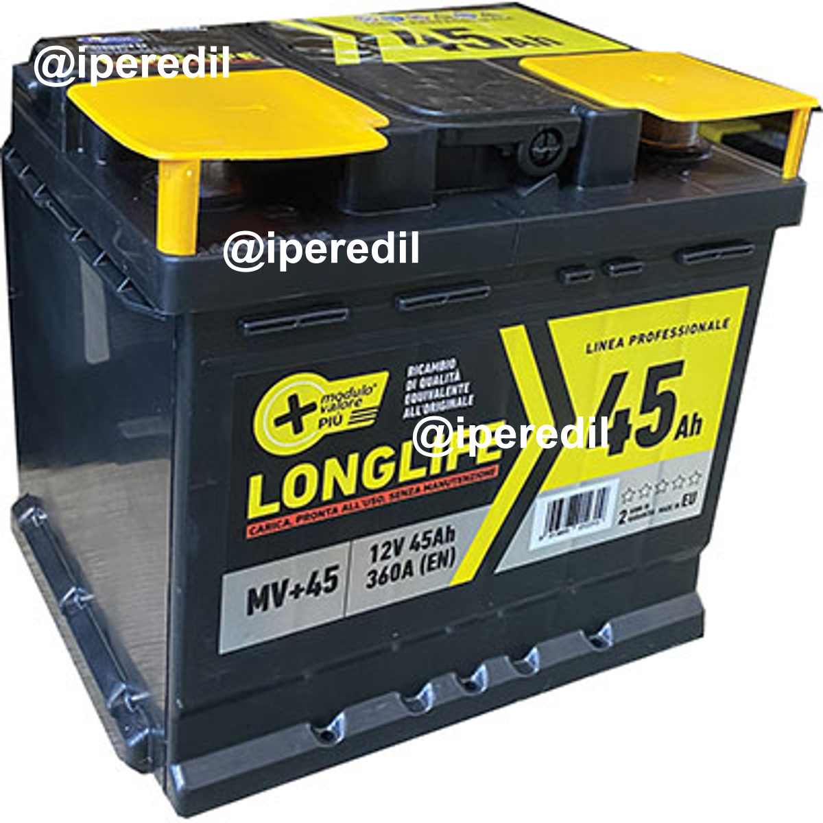 BATTERIA AUTO MODULO VALORE + AH 45 DX SPUNTO 360A MM 207X175 H.MM 190