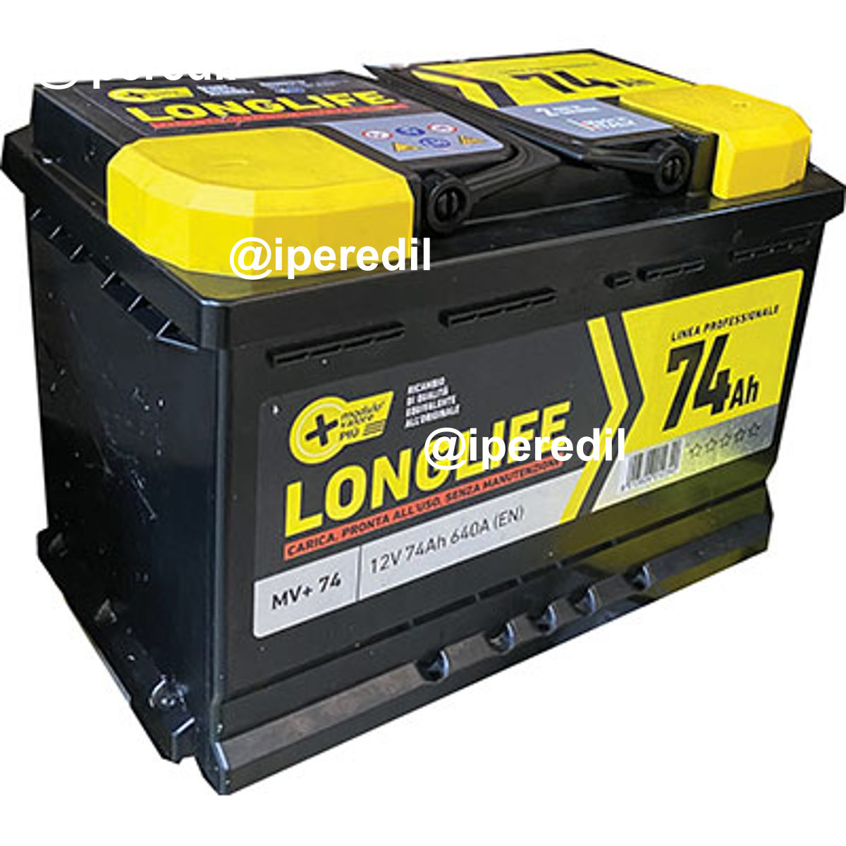 BATTERIA AUTO MODULO VALORE + AH 74 DX SPUNTO 640A MM 278X175 H.MM 190
