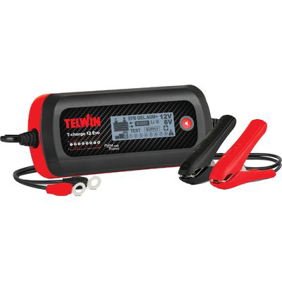 CARICABATTERIA T-CHARGE 12 EVO NEW TELWIN VOLT 6/12 + LITIO AH 2/70