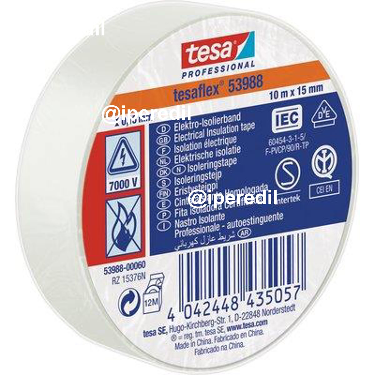 NASTRO PVC ISOLANTE IMQ TESA BIANCO MM 15 ML 10