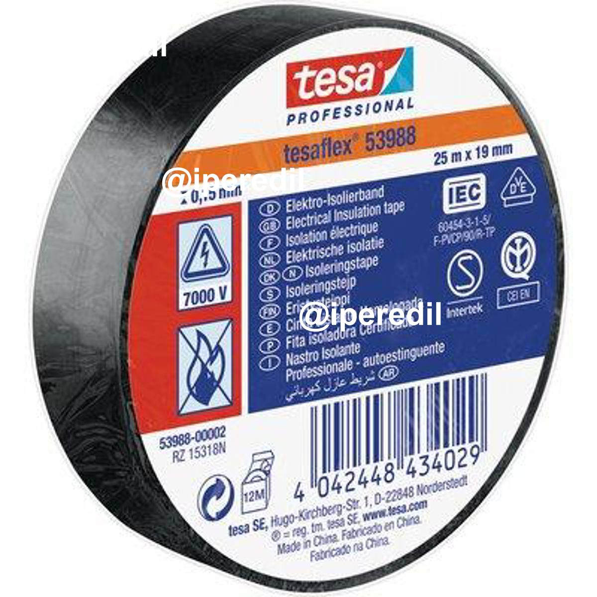 NASTRO PVC ISOLANTE IMQ TESA NERO MM 19 ML 25
