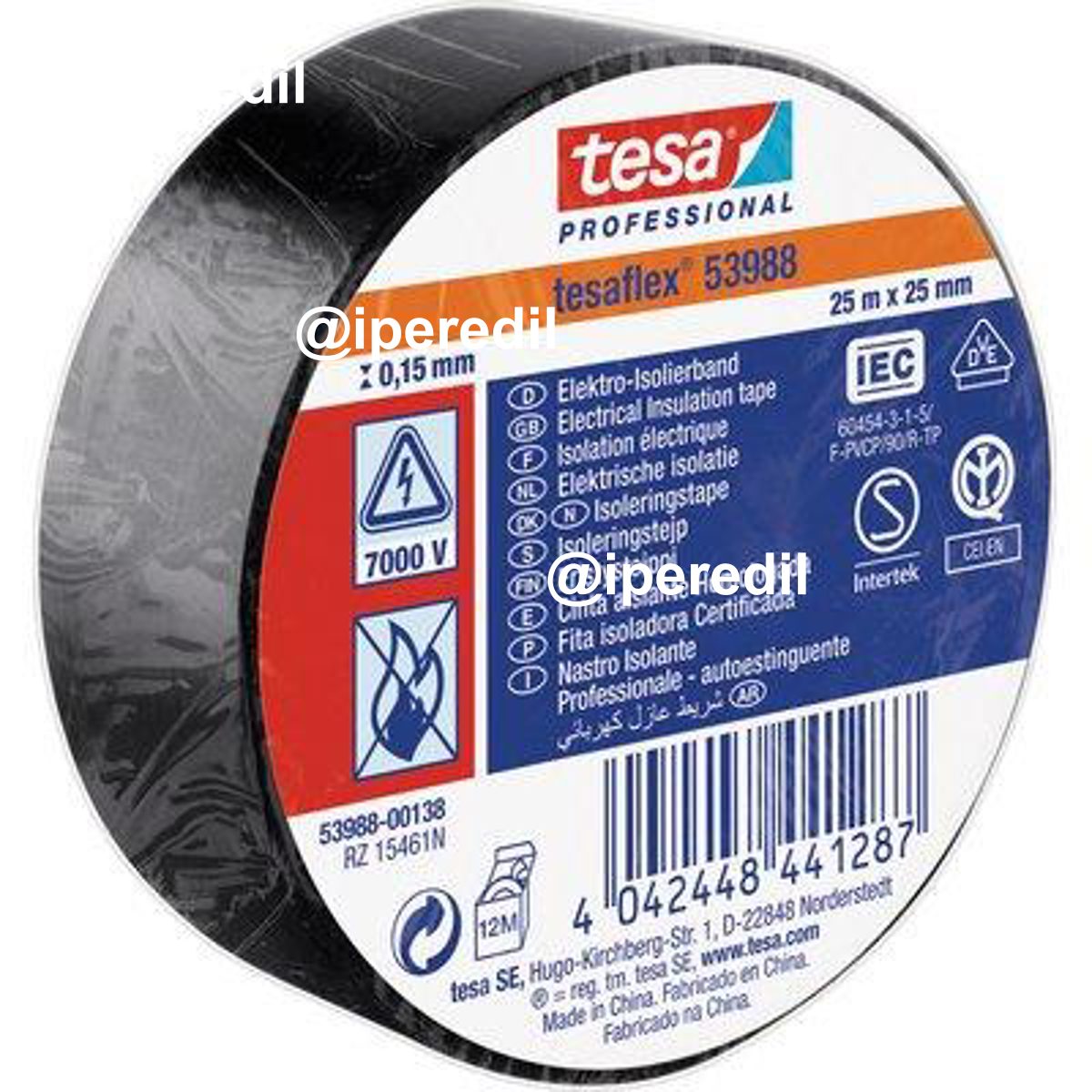 NASTRO PVC ISOLANTE IMQ TESA NERO MM 25 ML 25 - 07400325