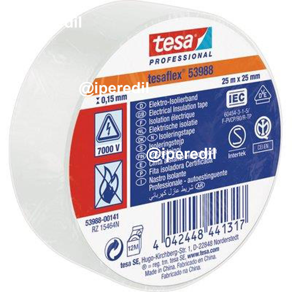 NASTRO PVC ISOLANTE IMQ TESA BIANCO MM 25 ML 25 - 07400326