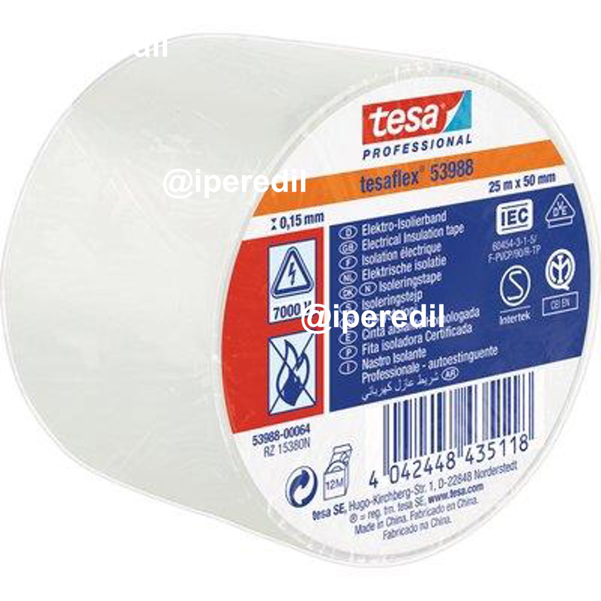 NASTRO PVC ISOLANTE IMQ TESA BIANCO MM 50 ML 25 - 07400331