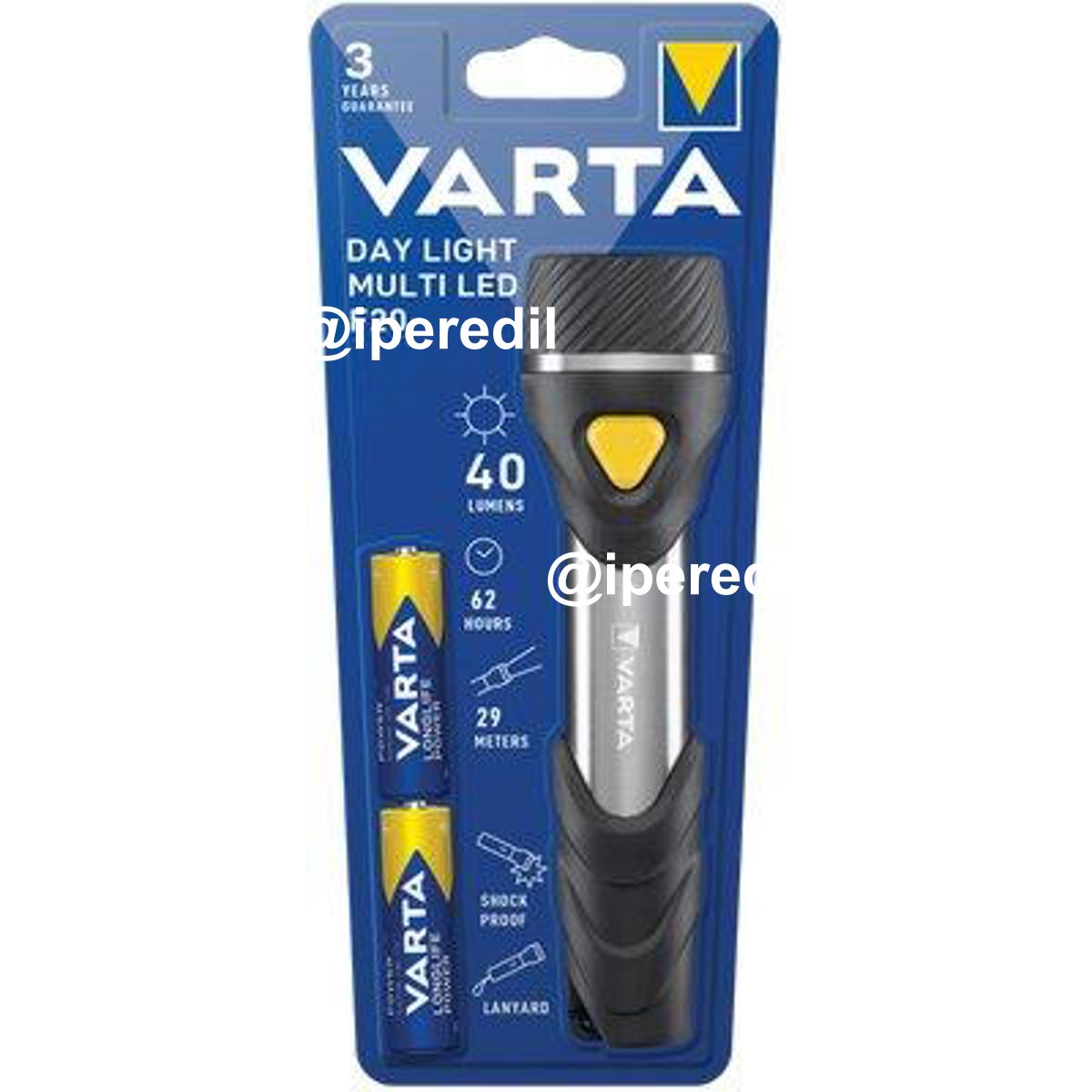 TORCIA LED DAY LIGHT MULTI VARTA LED 9 2XSTILO AA INCLUSE