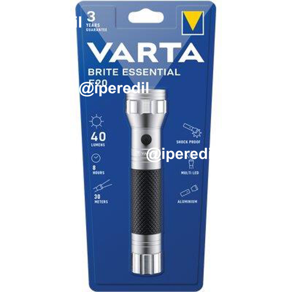 TORCIA LED BRITE ESSENTIAL VARTA LED 19 2XMEZZA TORCIA C ESCLUSE