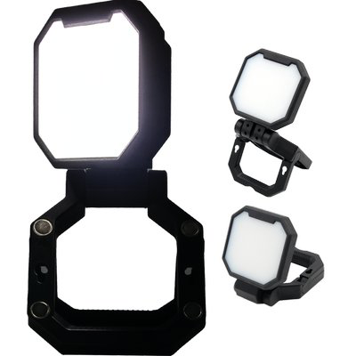 PROIETTORE LED COB OYSTER LUCE QUADRA RICARIC 2000 LUMEN CM 10,8X13,8 H.CM 4,3 + MAGNETE