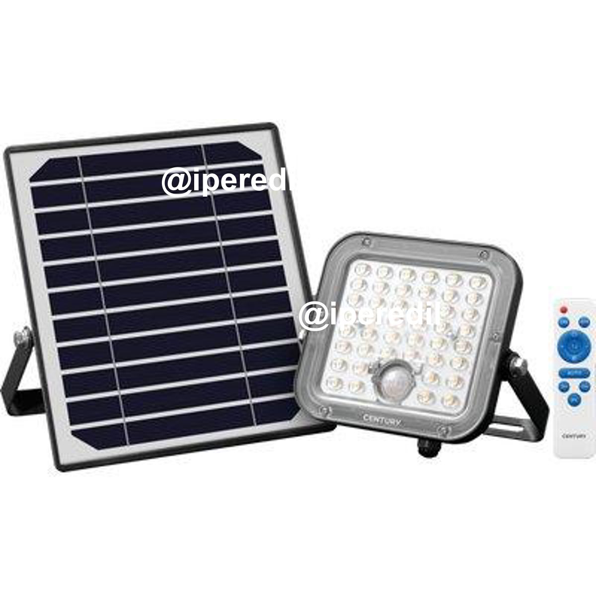 PROIETTORE LED SOLARE ENERGY + SENSOR CENTURY NATURALE IP65 MAH 3600 LUMEN 1500