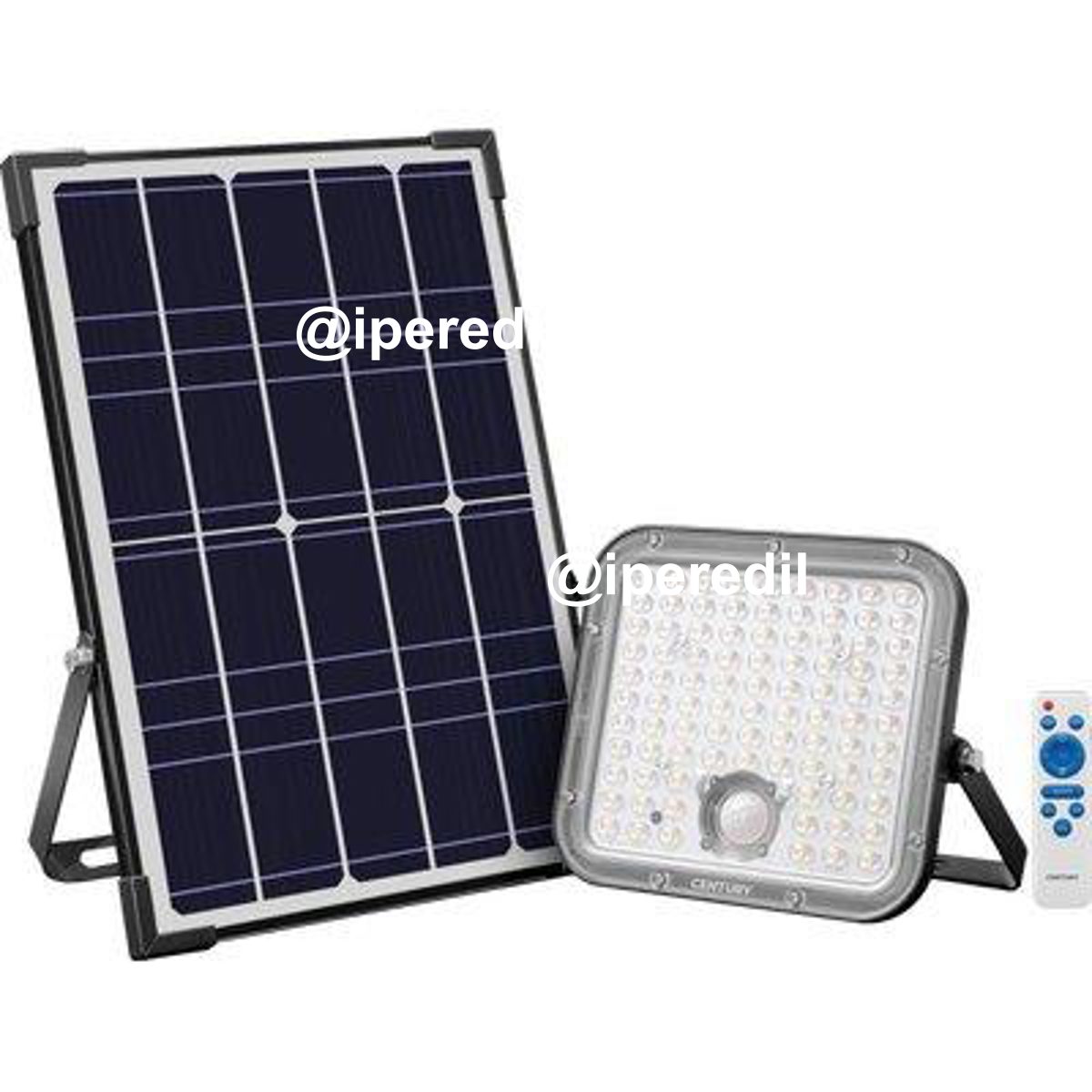 PROIETTORE LED SOLARE ENERGY + SENSOR CENTURY NATURALE IP65 MAH 6000 LUMEN 4800