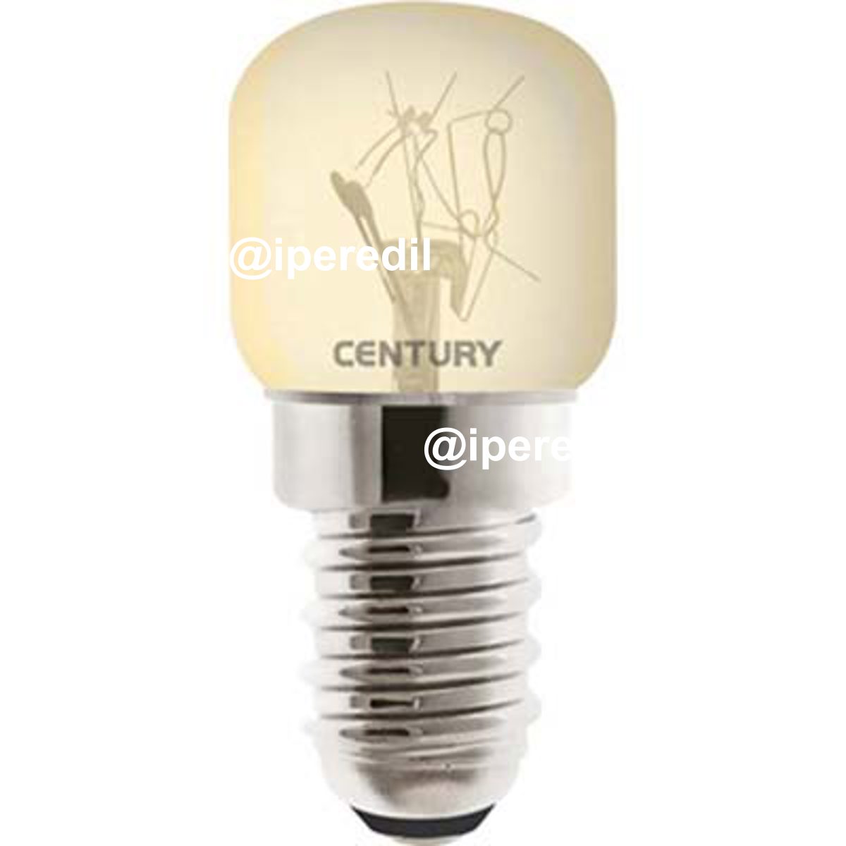LAMPADA ALOGENA FORNO CENTURY VOLT 230 WATT 15 E14 CF=PZ 2