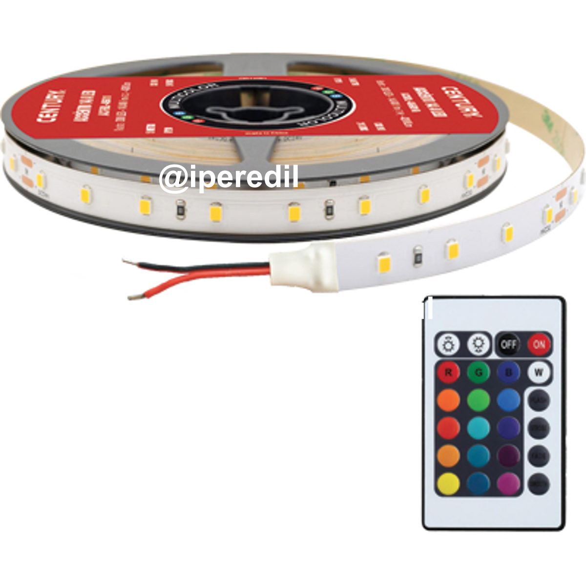 STRISCIA LED ADESIVA ACCENTO CENTURY VOLT 230 W 14,4 RGB MT 3 +TELECOMANDO