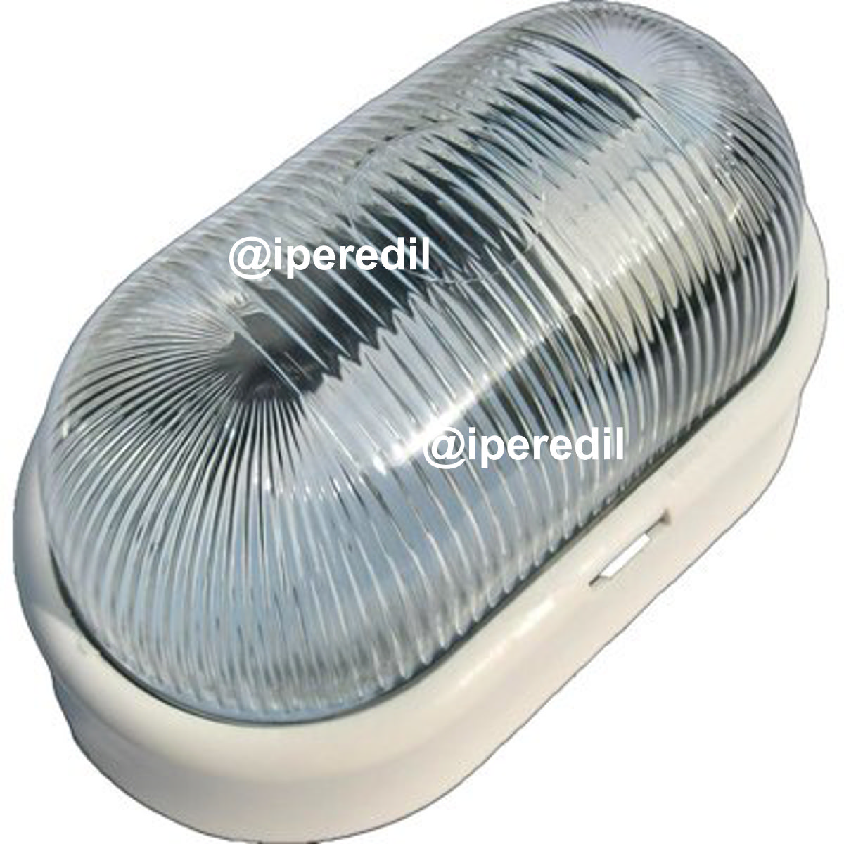 PLAFONIERA PPL + VETRO OVALE BIANCO VOLT 230 W MAX 60 E27 CM 10,5X18,5 H.CM 9,5