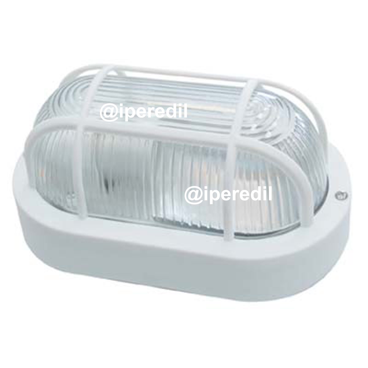 PLAFONIERA PPL GRIGLIA OVALE BIANCO VOLT 230 WATT MAX 60 E27 CM 21X12 H.CM 9,5