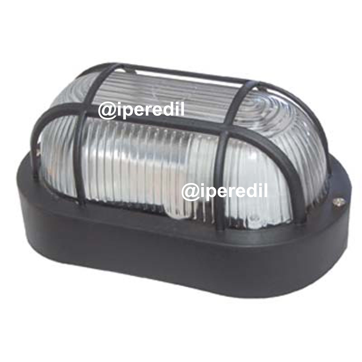 PLAFONIERA PPL GRIGLIA OVALE NERO VOLT 230 WATT MAX 60 E27 CM 21X12 H.CM 9,5