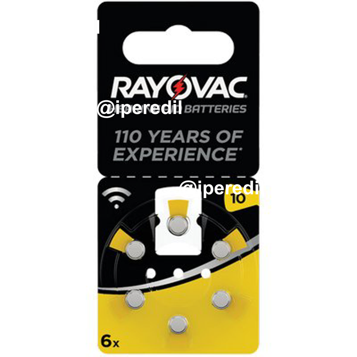 PILA APPARECCHIO ACUSTICO RAYOVAC 10 VARTA GIALLO CF=PZ 6