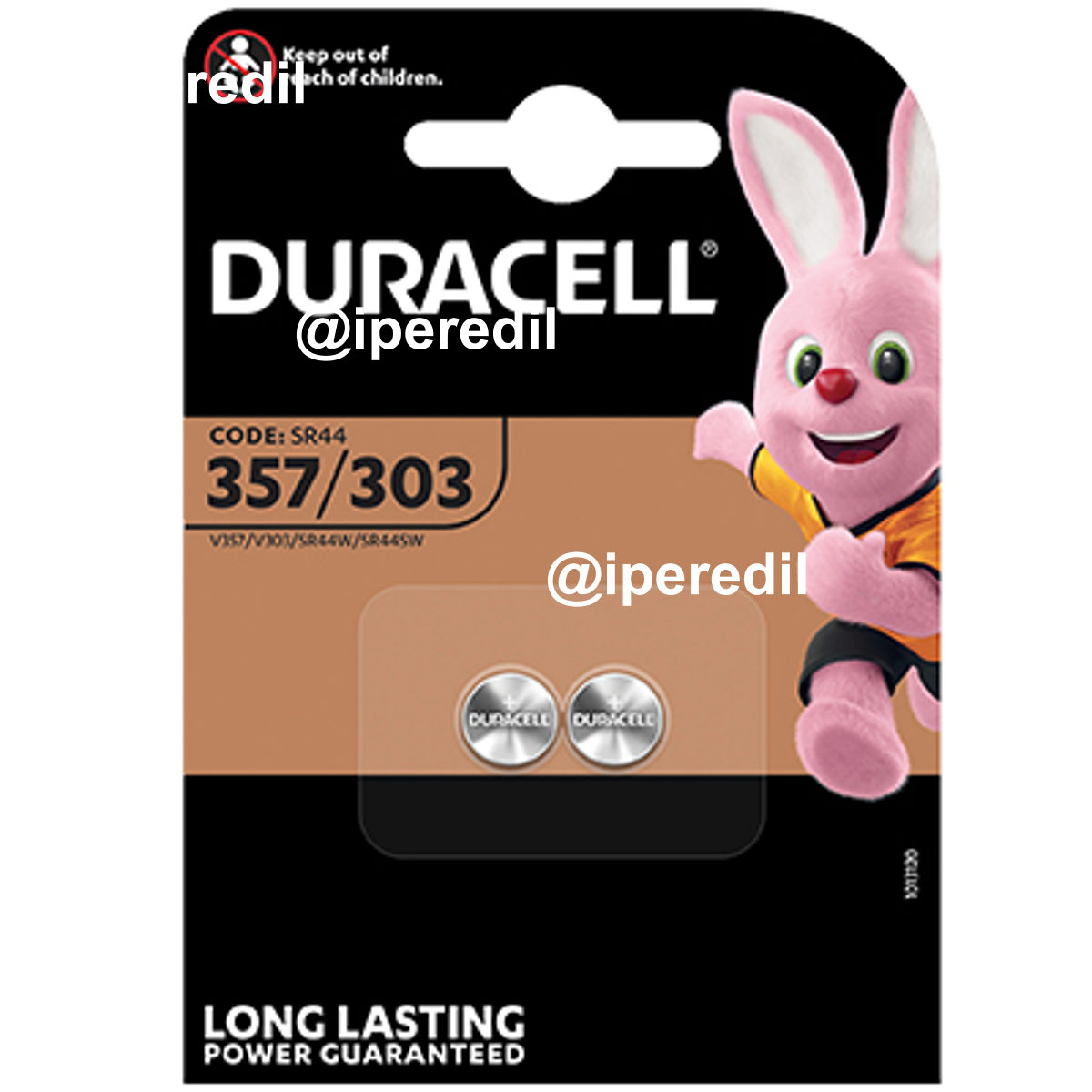 PILA SPECIALISTICA 357/303 DURACELL OSSIDO ARGENTO VOLT 1,5 CF=PZ 2