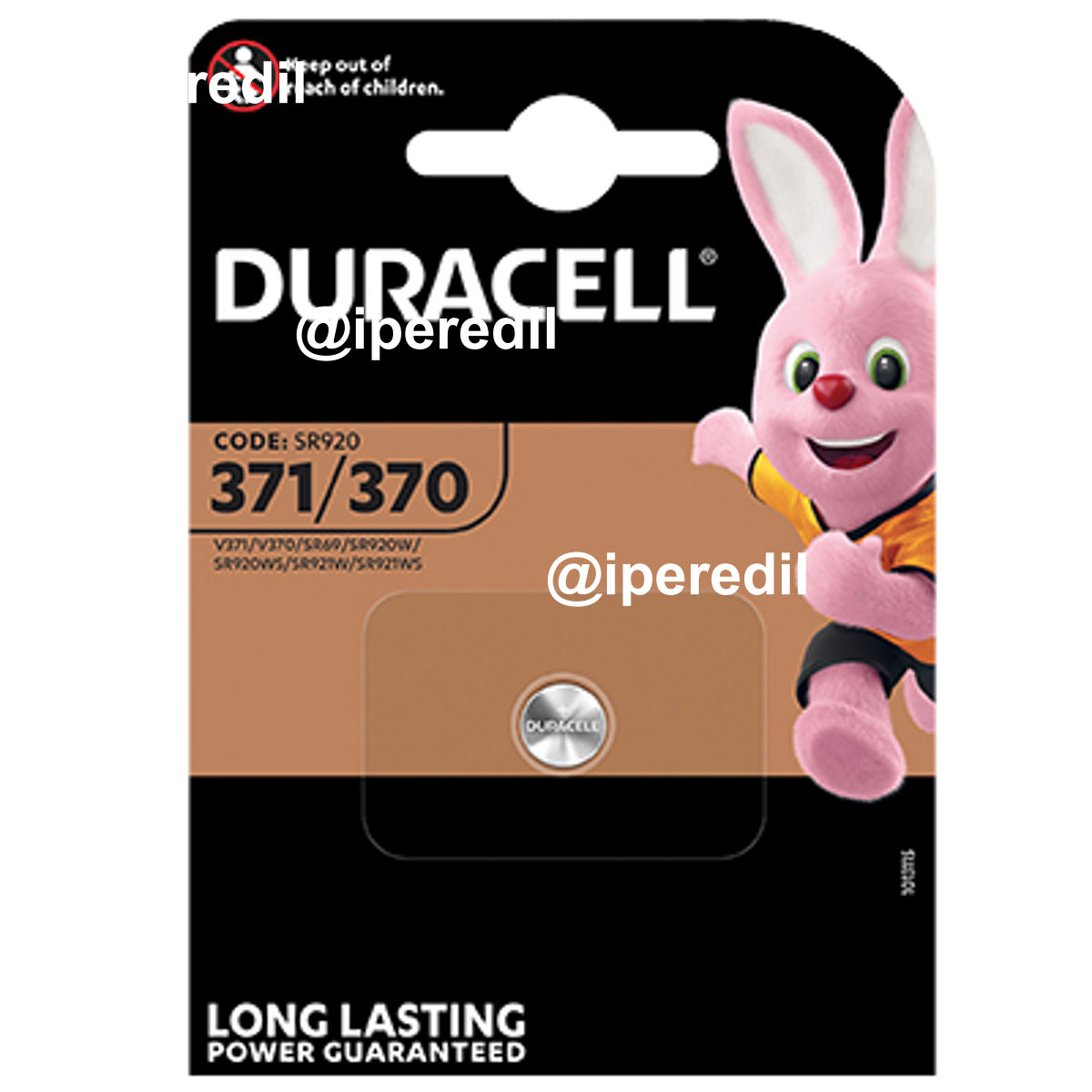 PILA SPECIALISTICA 371/370 DURACELL OSSIDO ARGENTO VOLT 1,5