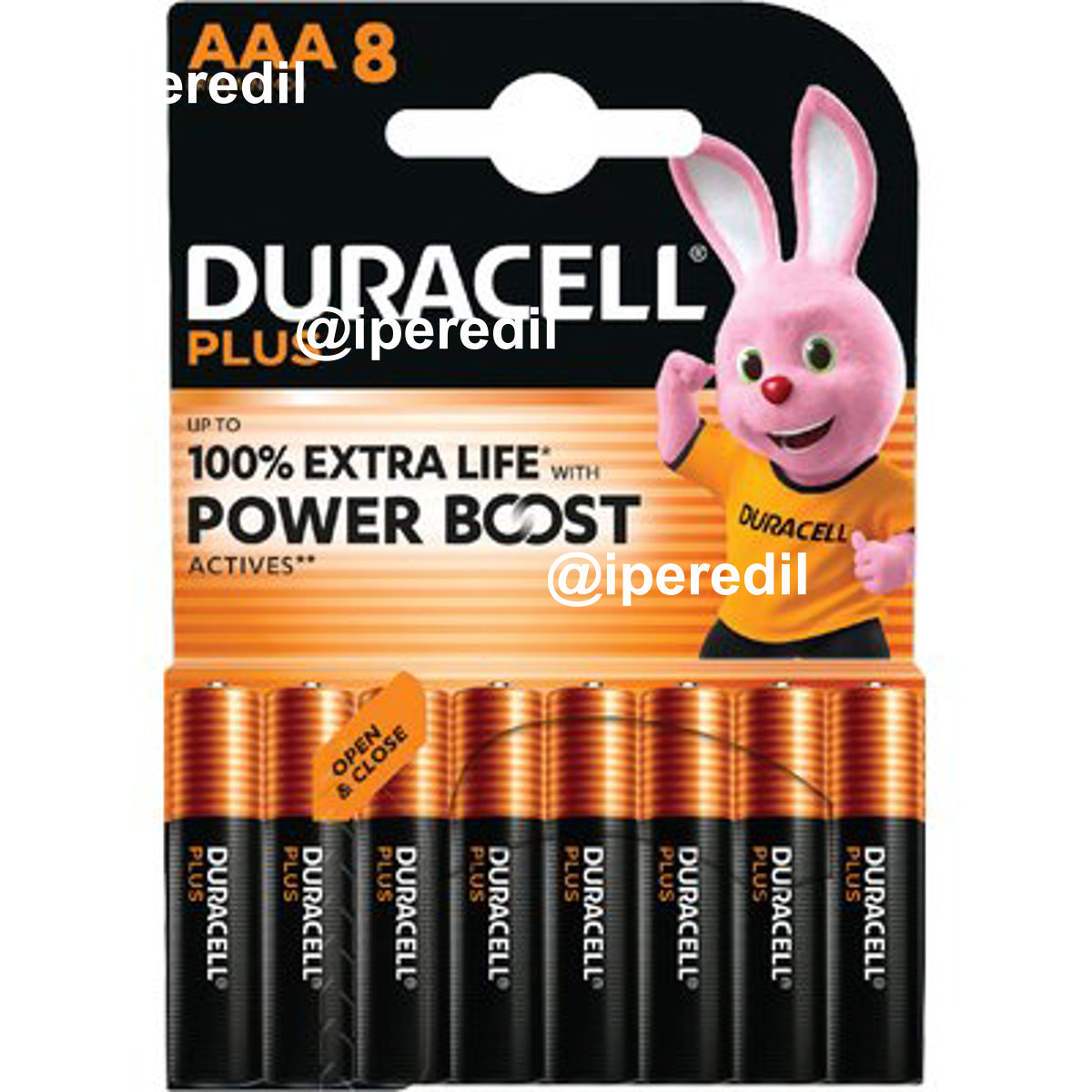 PILA MINI STILO AAA PLUS POWER BOOST DURACELL ALCALINA VOLT 1,5 CF=PZ 8
