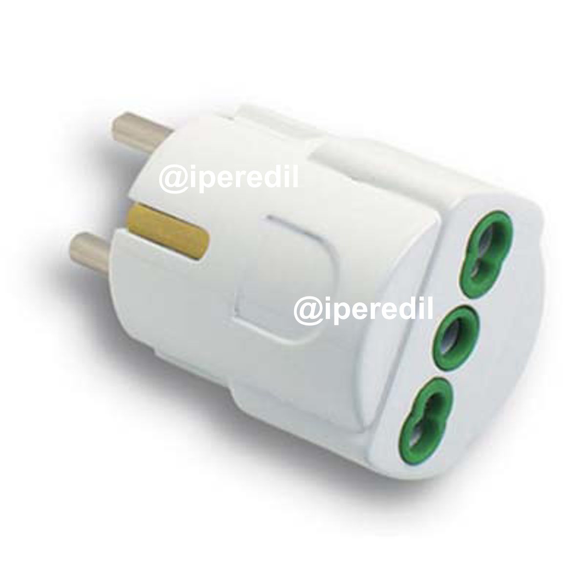 ADATTATORE SCHUKO-16A BIPASSO FME BIANCO 2P+T