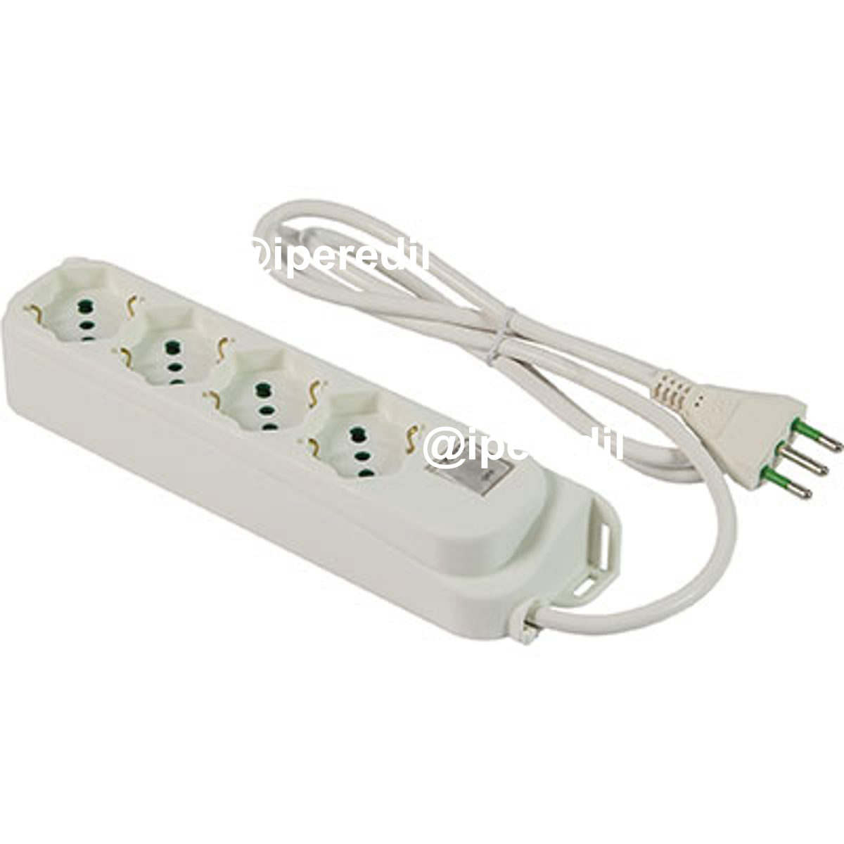 MULTIPRESA BIPASSO SCHUKO + TERMICO RETAIL FME BIANCO POSTI 4 2P+T 16A N°XMMQ 3X1,0 MT 1,5