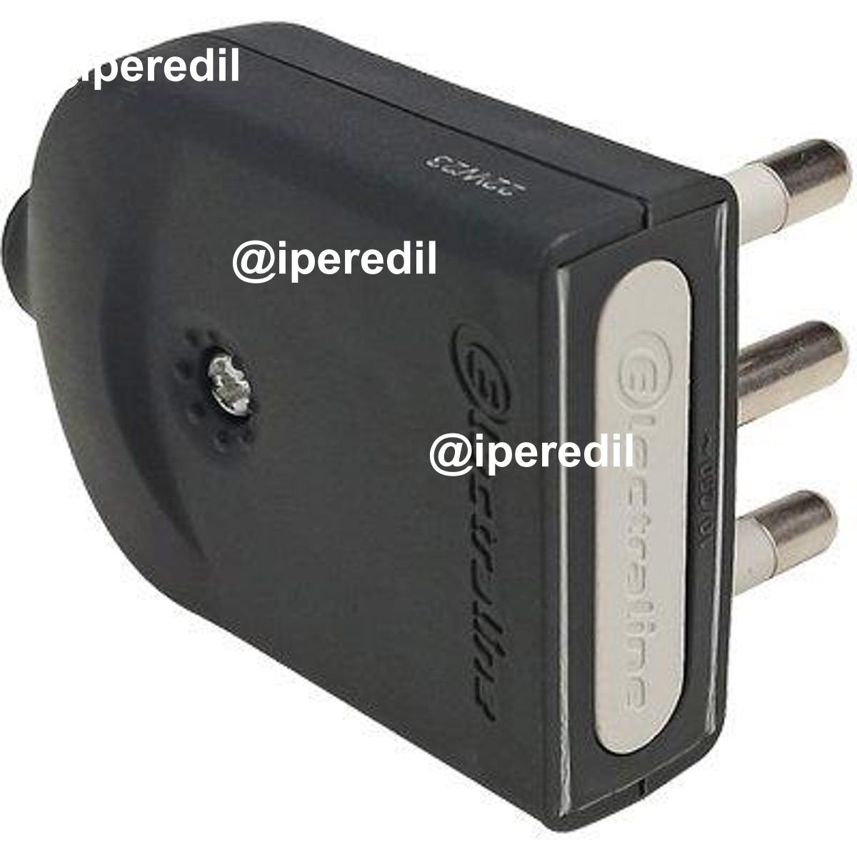 SPINA MOBILE ORIENTABILE ELECTRALINE NERO 2P+T 16A