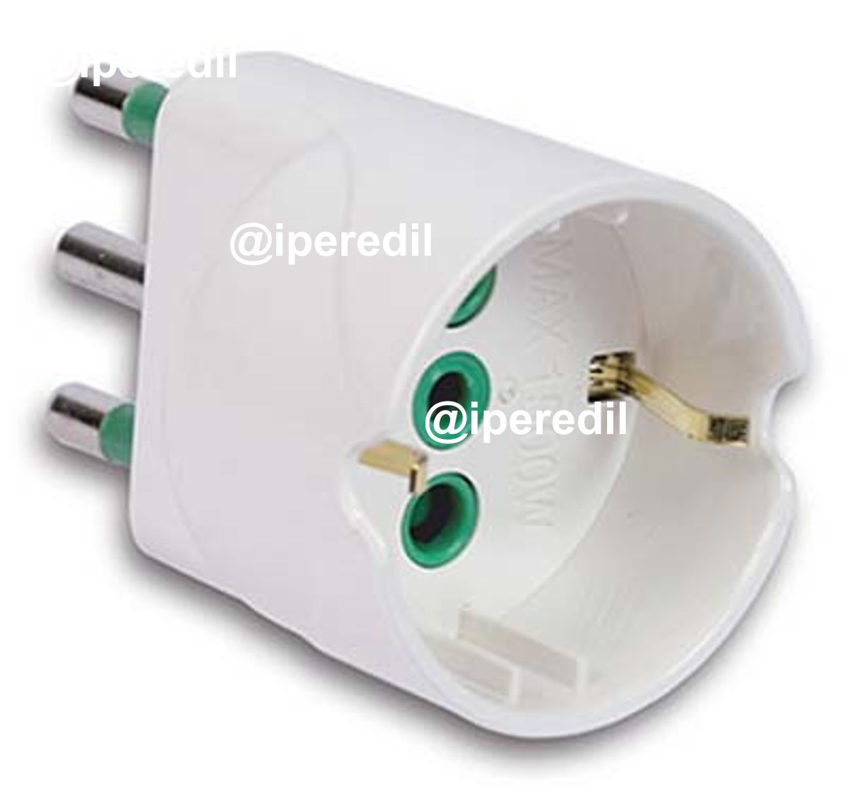 ADATTATORE SCHUKO GARANTI BIANCO 2P+T 16A