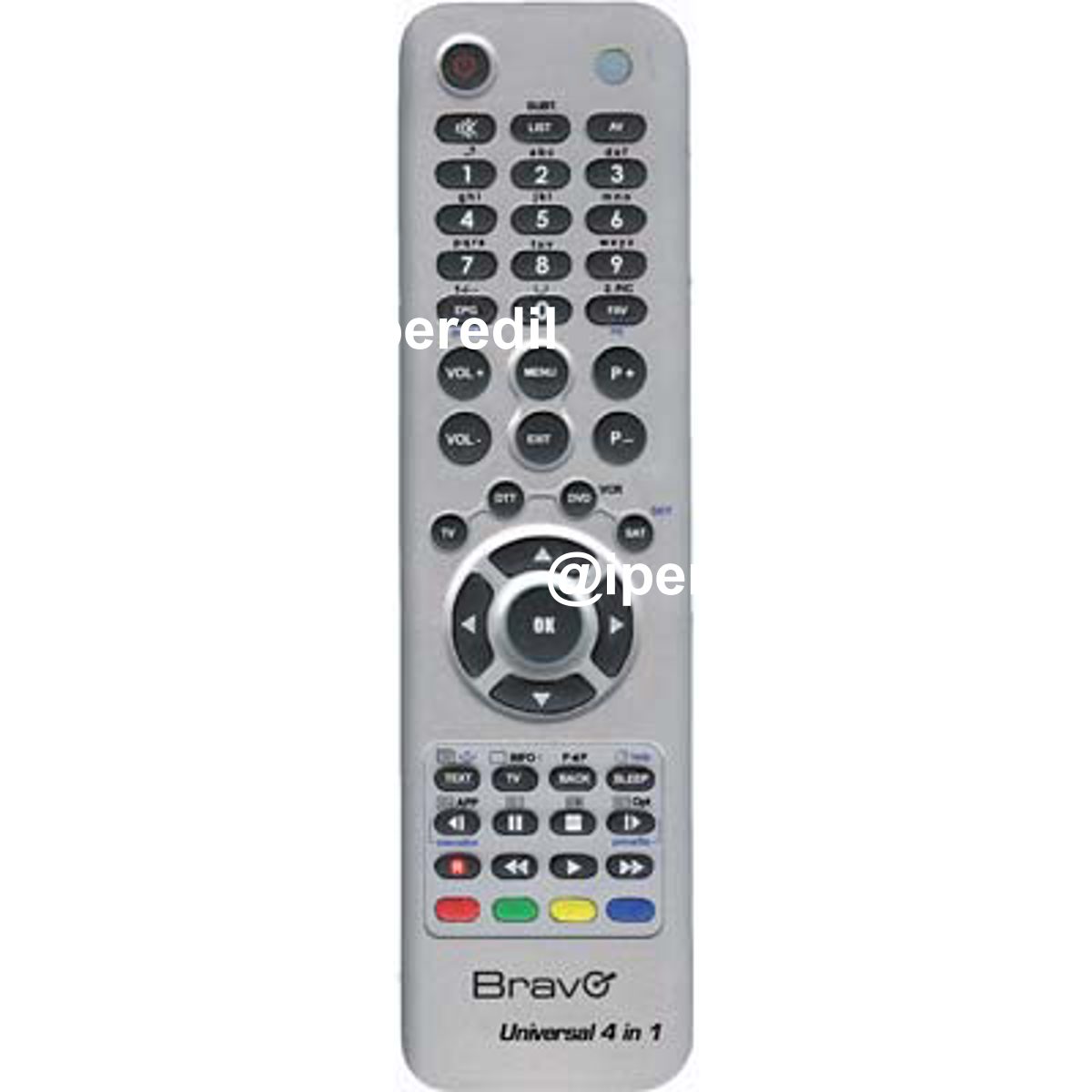 TELECOMANDO UNIVERSALE 4 IN 1 BRAVO TV + DTT + DVD + SKY MEMORIA BANCHI 4