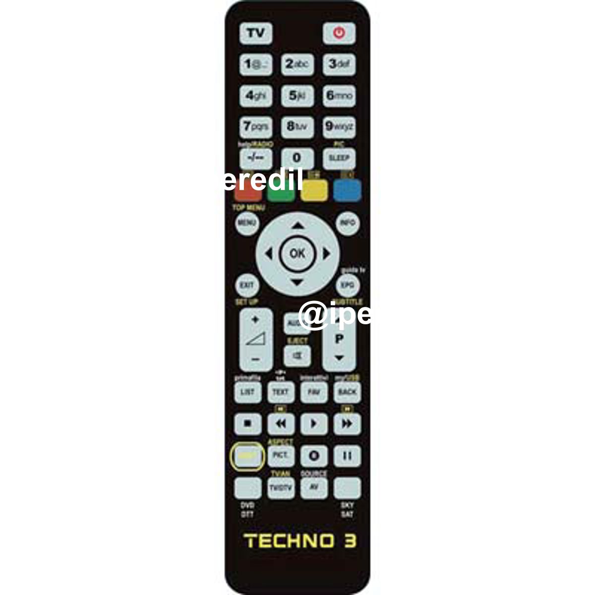 TELECOMANDO PROGRAMMABILE TECHNO 3 BRAVO TV + VCR + DVD + DTT + SKY SAT BANCHI 3