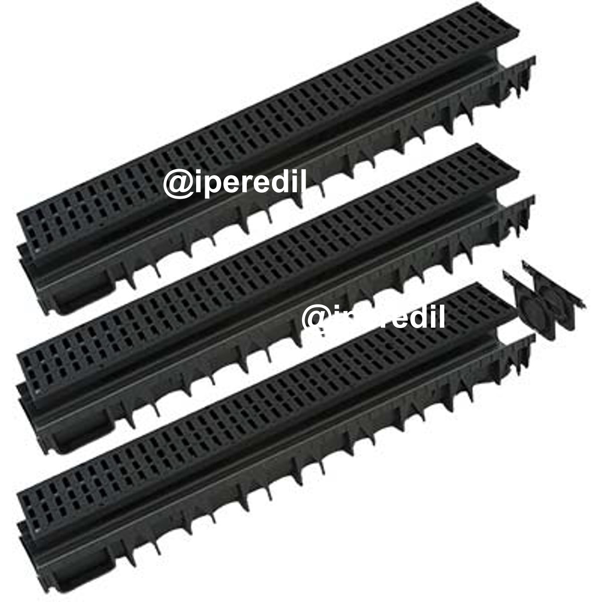 CANALETTA + GRIGLIA KIT PLASTICA CM 13X100 H.CM 5 CF=KT 3
