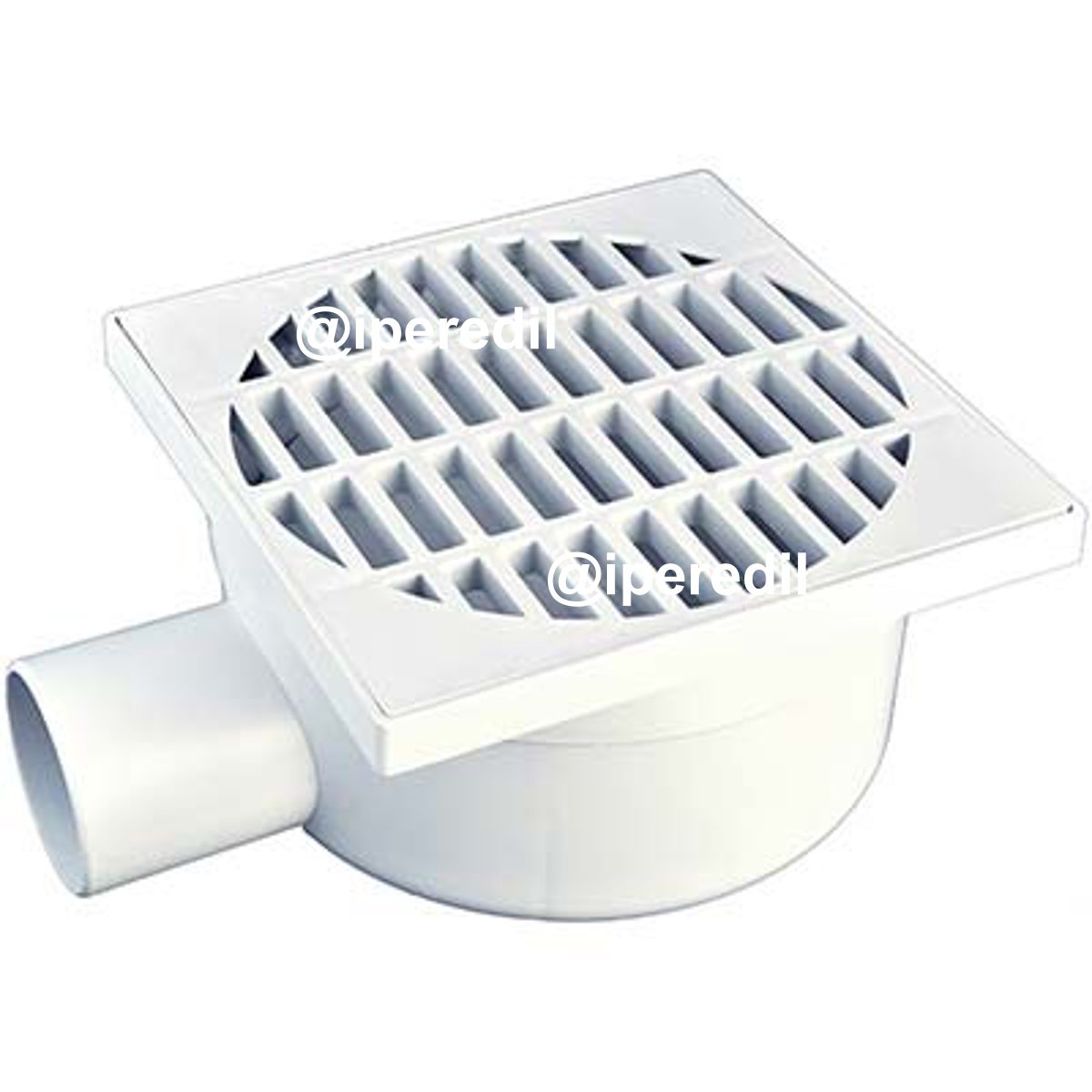 CHIUSINO SIFONATO LATERALE PLASTICA CM 11,5X11,5 H.CM 7 MM 50 - 07403781
