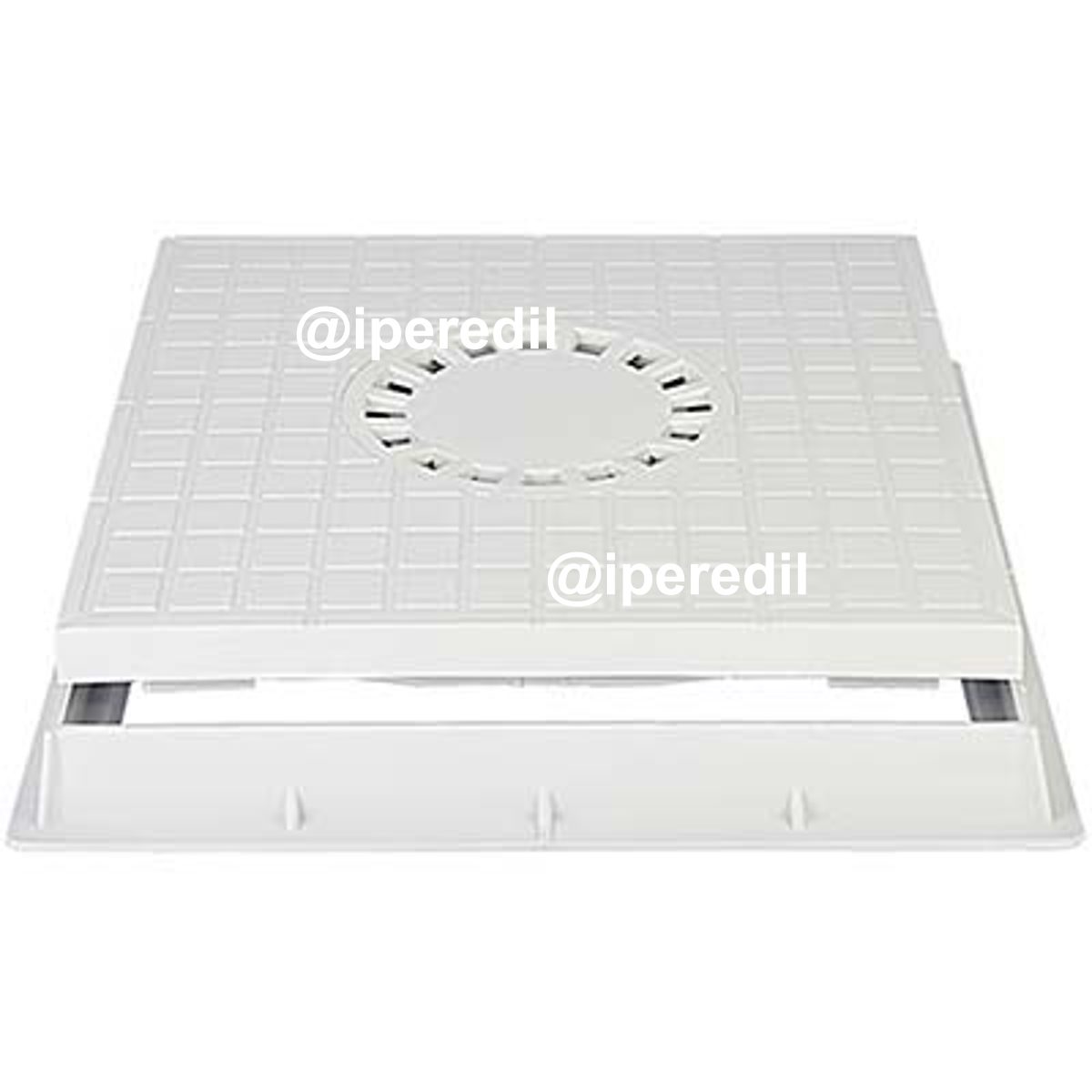 CHIUSINO SIFONATO X POZZETTO DERIVAZIONE PLASTICA CM 30X30 + TELAIO