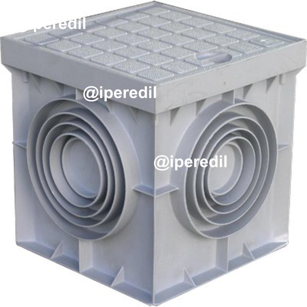 POZZETTO DERIVAZIONE + CHIUSINO PLASTICA CM 20X20 - 07403791