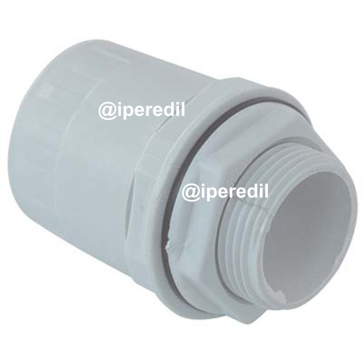 RACCORDO TUBO SCATOLA IP65 X TUBO RIGIDO PVC GRIGIO MM 16