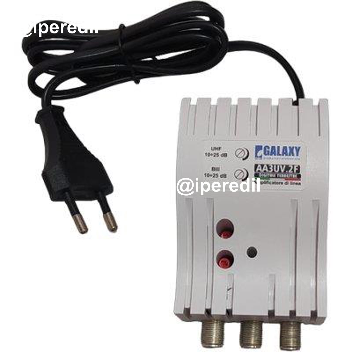 AMPLIFICATORE TV AUTOALIMENTATO 5G INGRESSO 1 USCITE 2 CONNESSIONE F