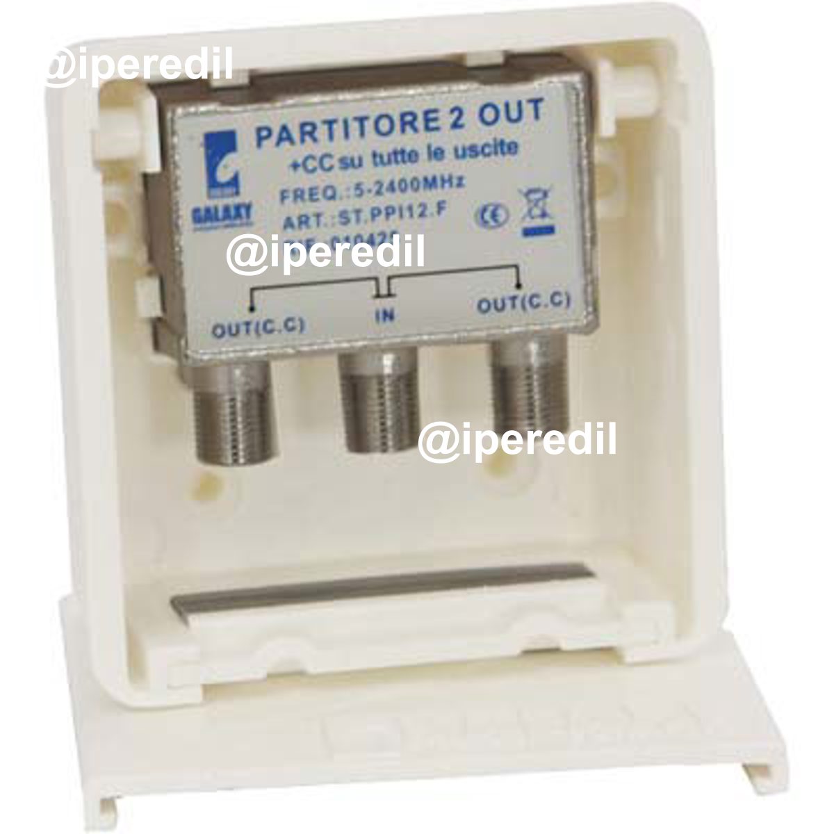 PARTITORE TV SAT ESTERNO INGRESSO 1 USCITE 2+CC