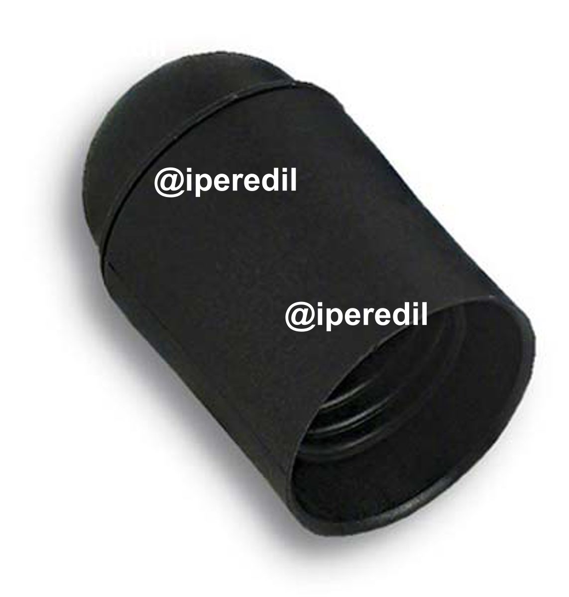 PORTALAMPADA CAMICIA LISCIA RESINA NERO E27 M10X1