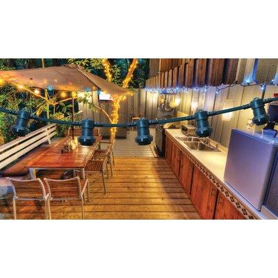 CATENARIA LUMINOSA PROLUNGABILE VERDE O NERA E27X10 MT 10